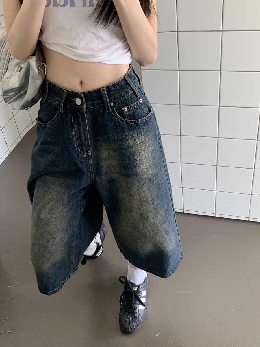 Vintage washed jeans