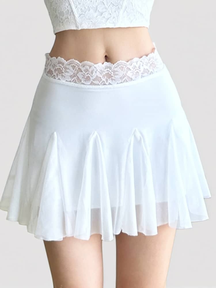 Lace Bustier & Mini Skirt Set