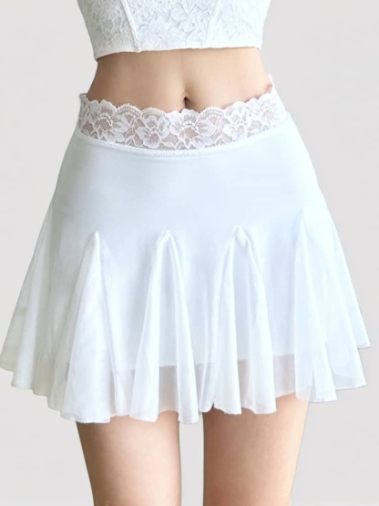 Lace Bustier & Mini Skirt Set