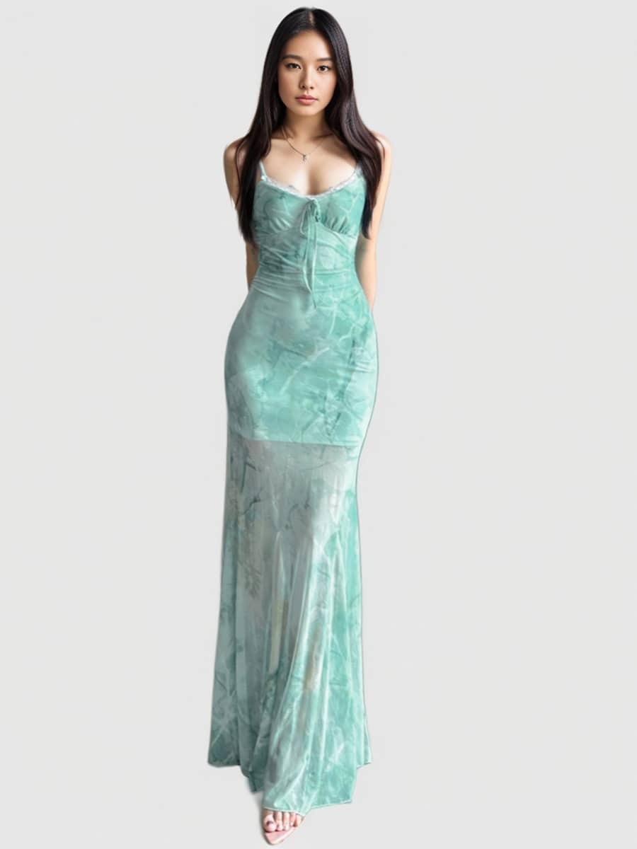 Sheer Mesh Mermaid Dress
