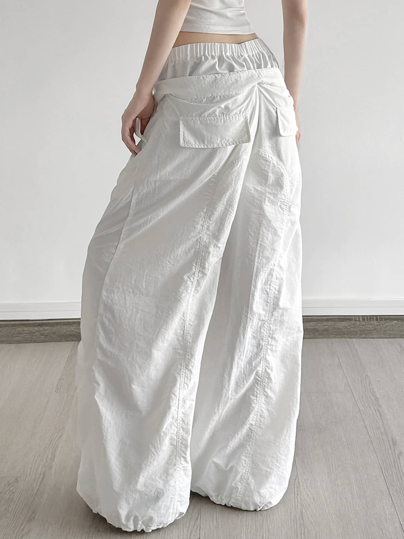 Drawstring Wide Leg Pants