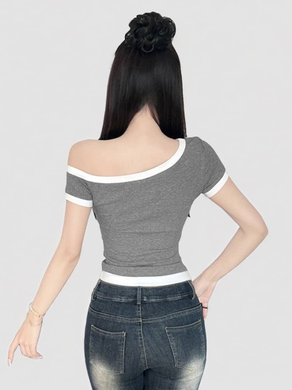 Embroidered Short Sleeve Top