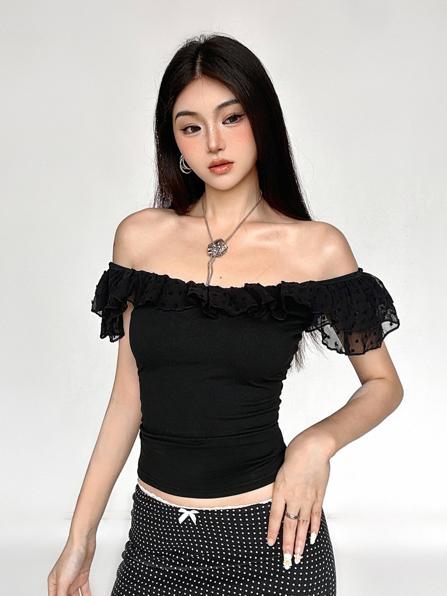 Ruffle Off-Shoulder Top