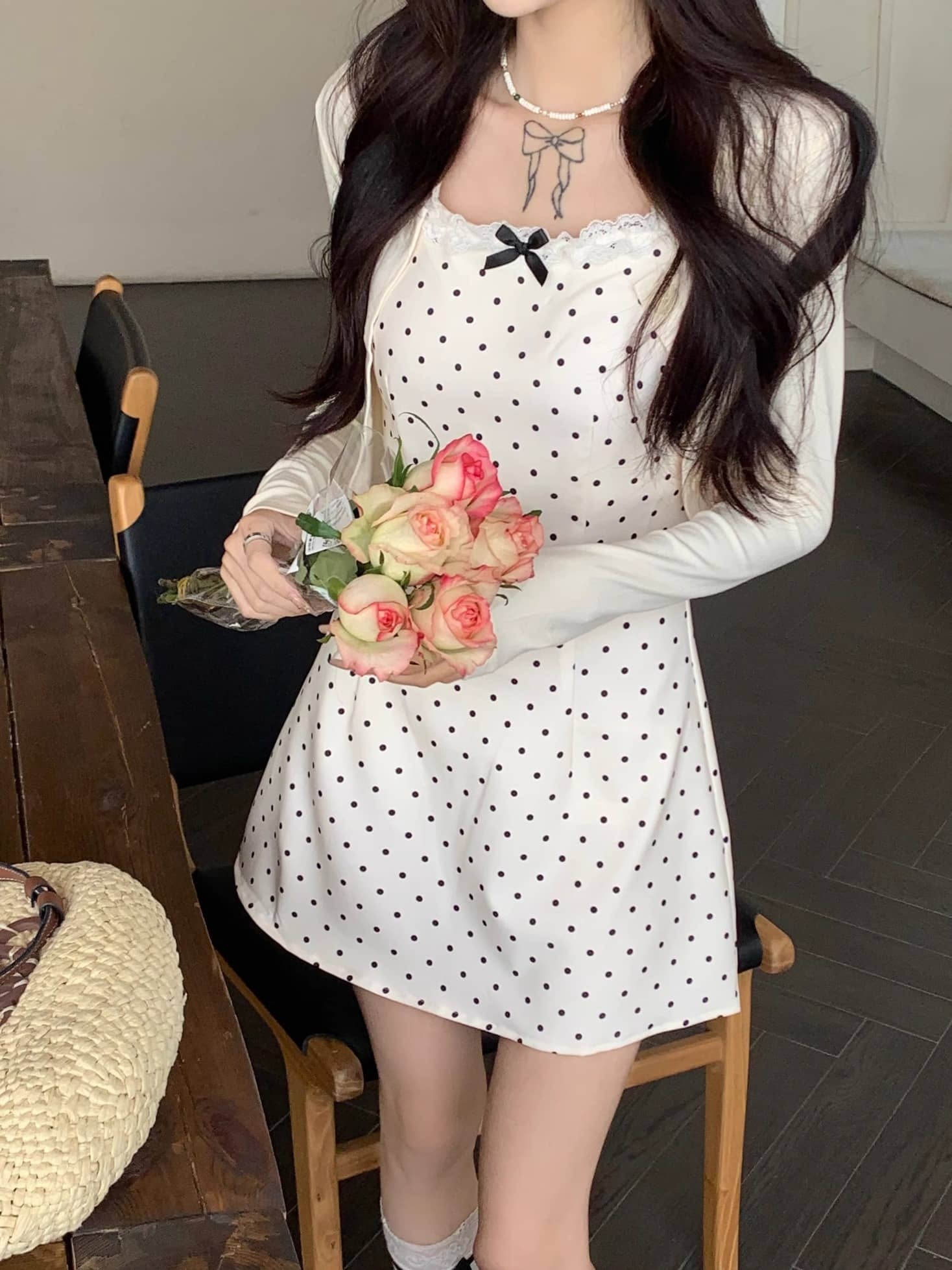 French Polka Dot Dress