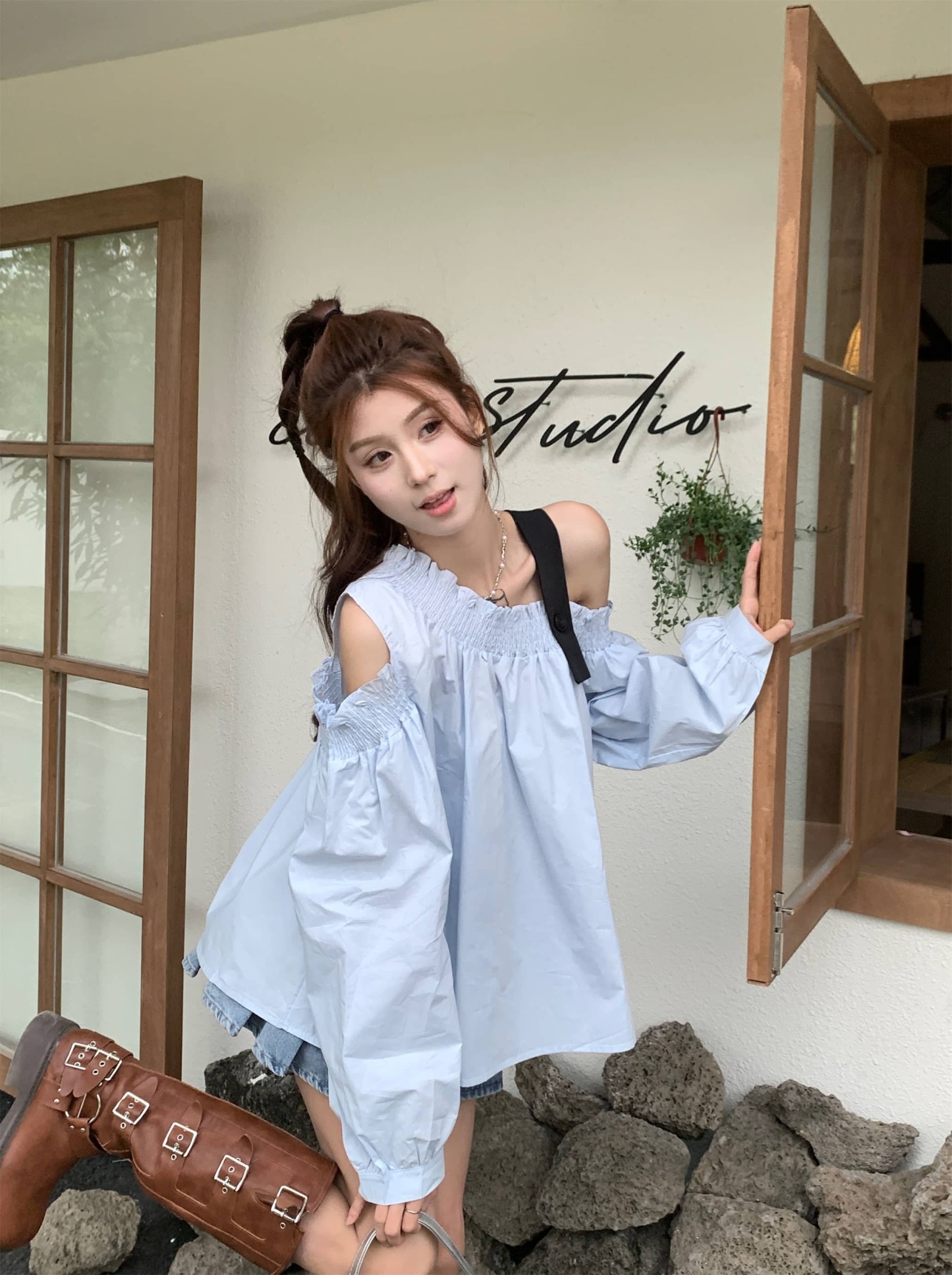 Earth Off Shoulder Summer Long Sleeve