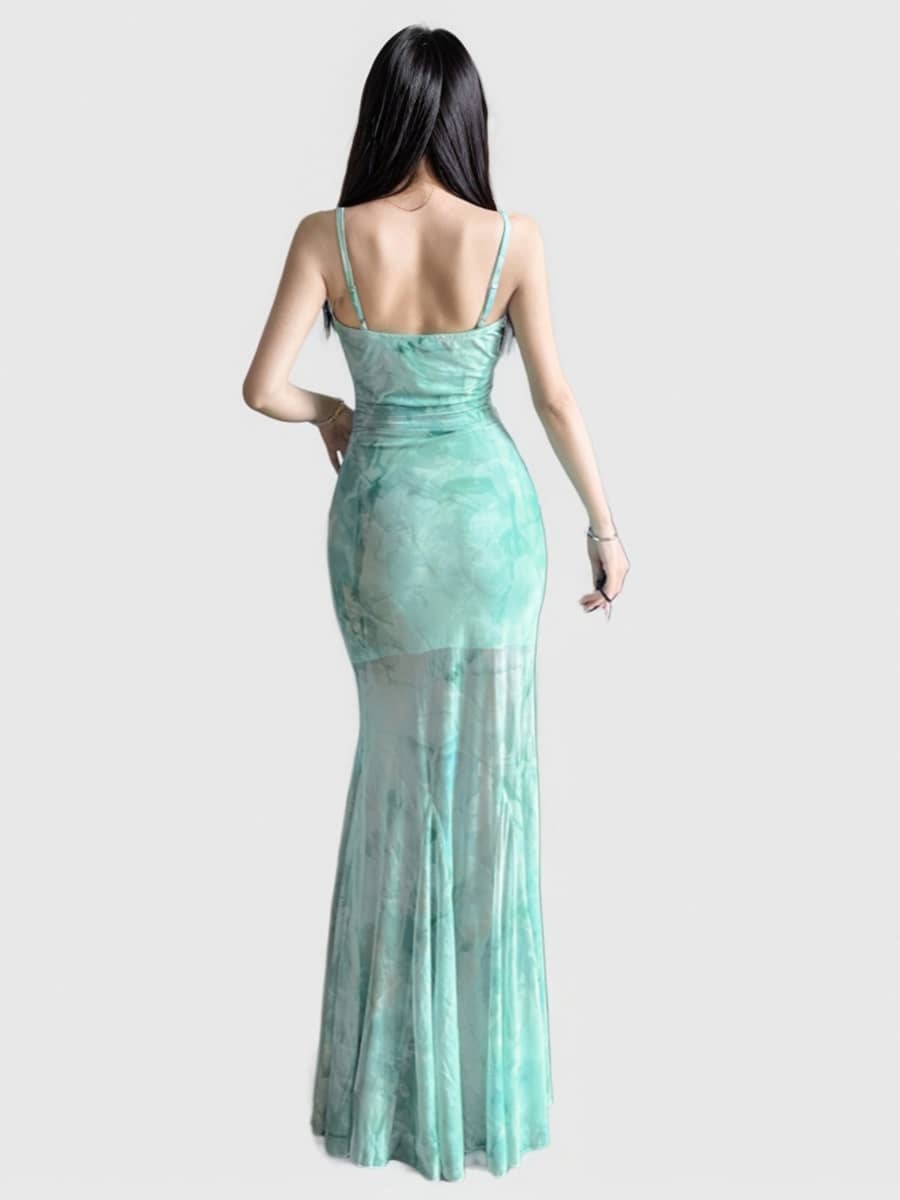 Sheer Mesh Mermaid Dress