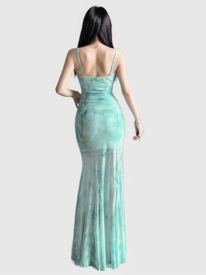 Sheer Mesh Mermaid Dress
