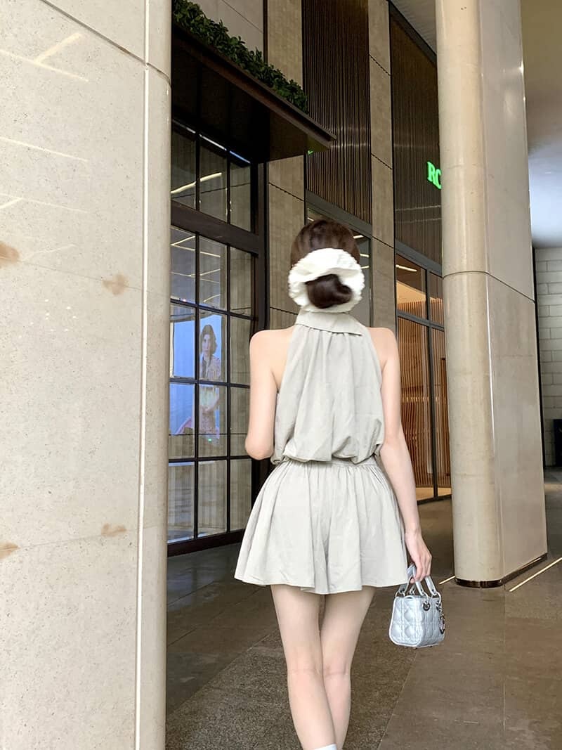 Halter Top and Skirt Set