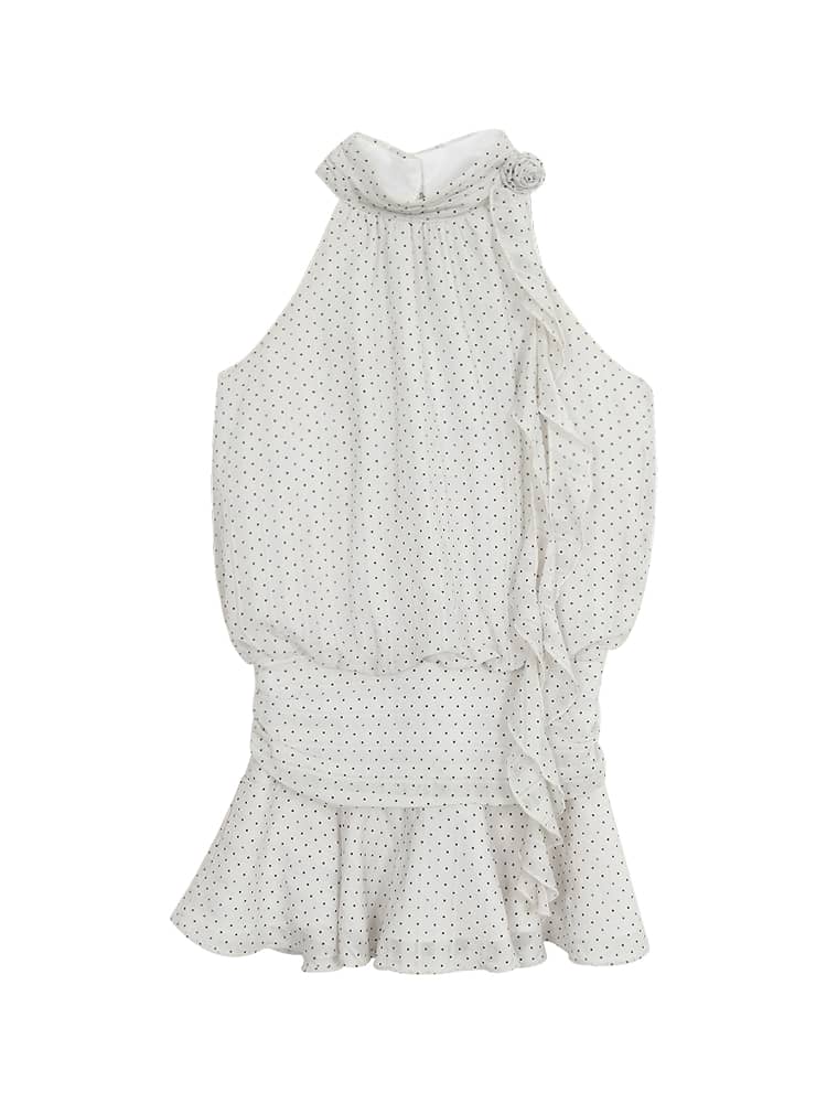 Halter Neck Polka Dot Dress