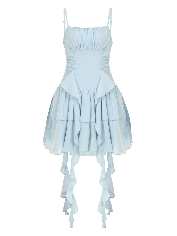 Asymmetric Ribbon Dress | LUNMUL