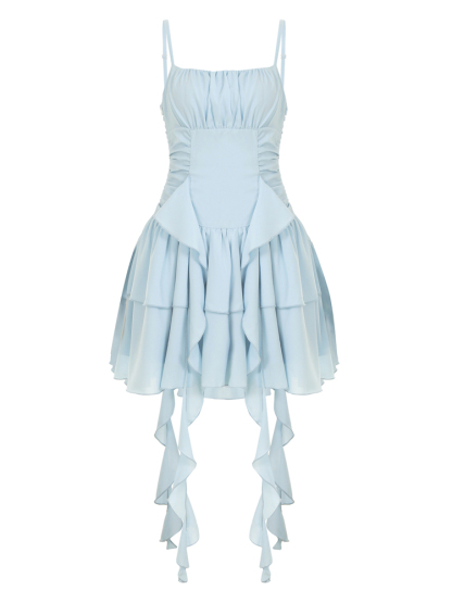 Asymmetric Ribbon Dress | LUNMUL