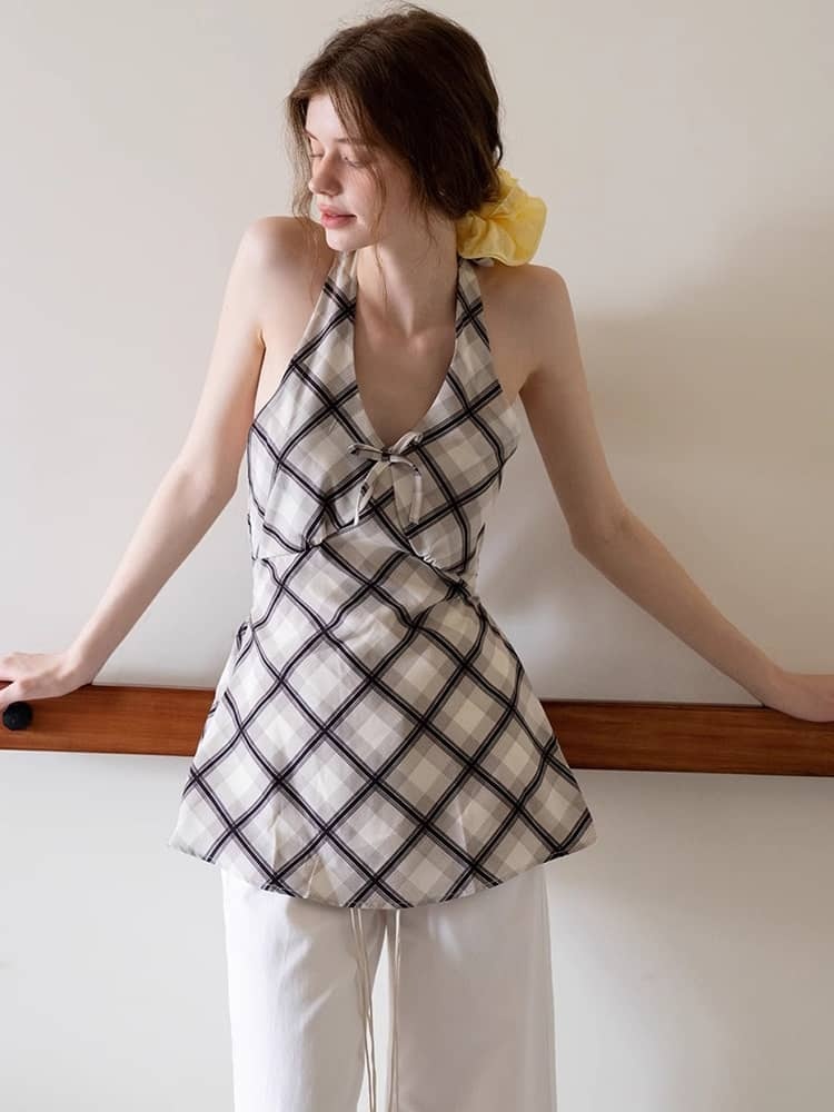 Floral Print Halter Neck Dress