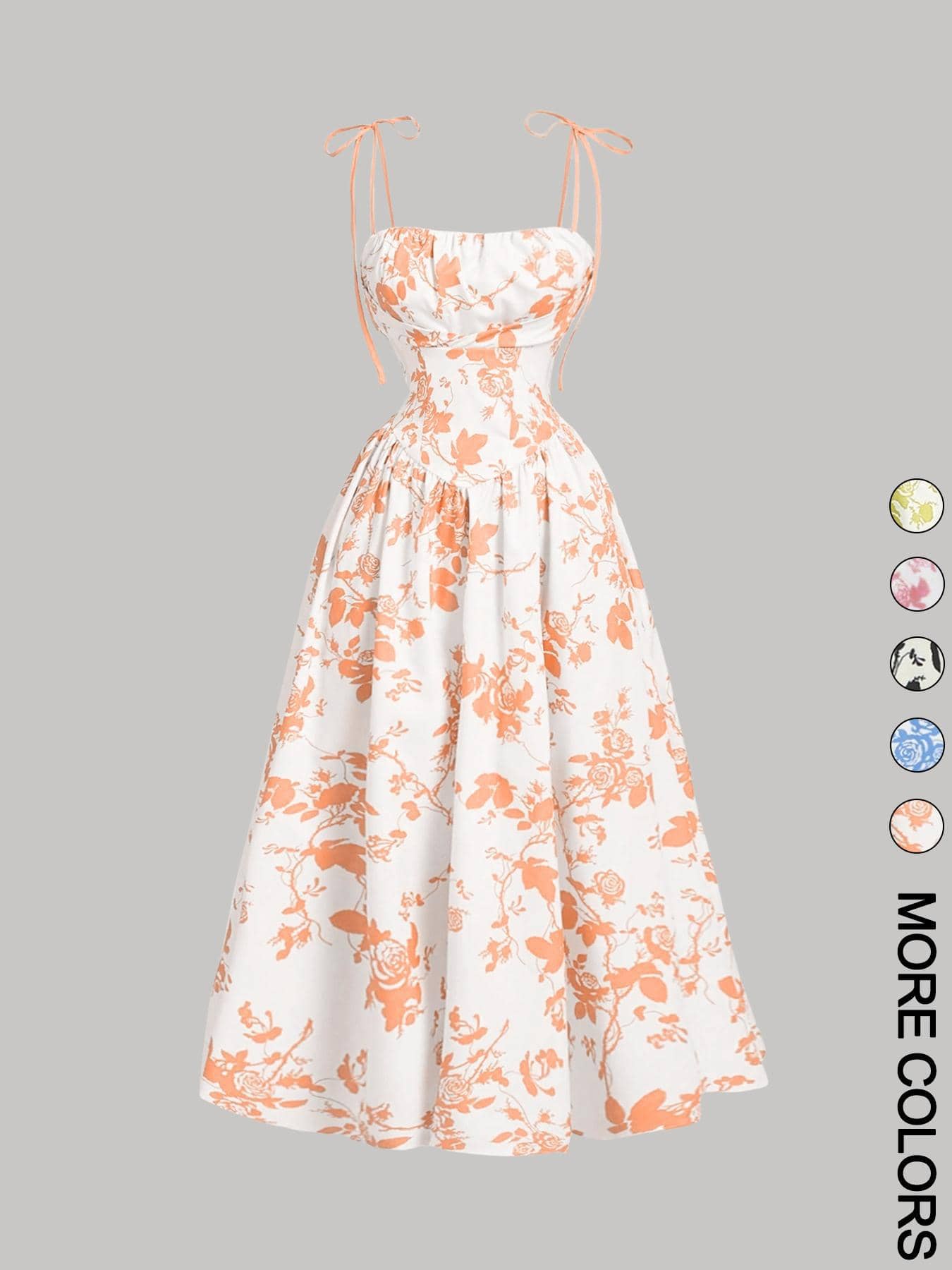 Floral Strapless Dress | LUNMUL