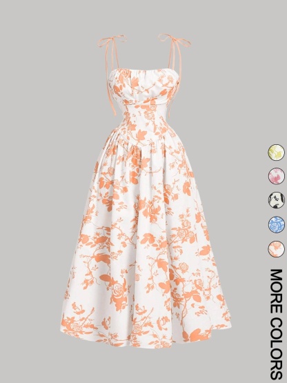 Floral Strapless Dress
