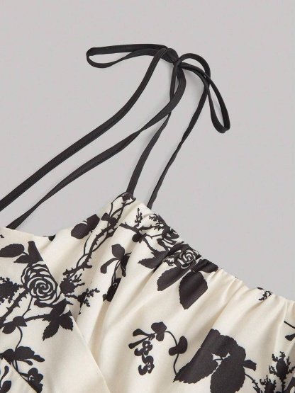 Floral Strapless Dress