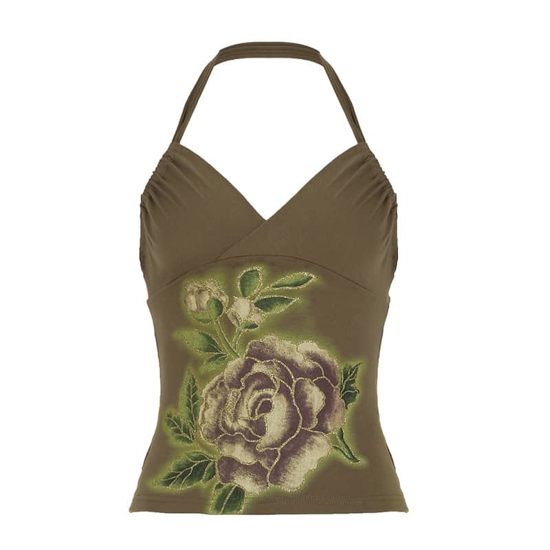 Drawstring Backless Top | LUNMUL