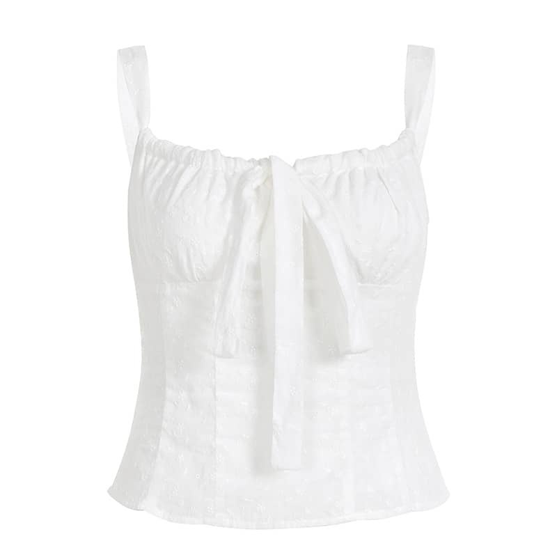 Crochet Trim Sleeveless Top | LUNMUL