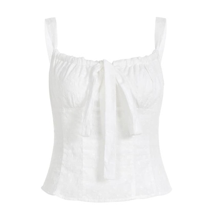 Crochet Trim Sleeveless Top | LUNMUL