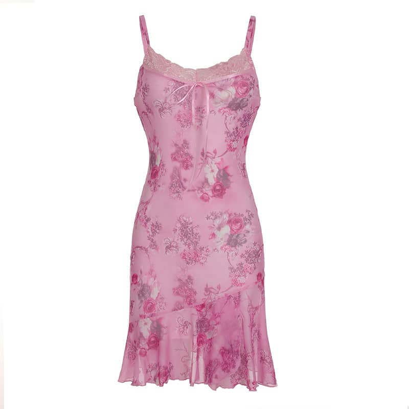 Lace Trim Slip Dress