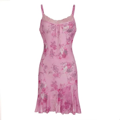 Lace Trim Slip Dress | LUNMUL