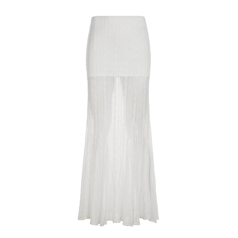 Sheer Panel Mermaid Skirt