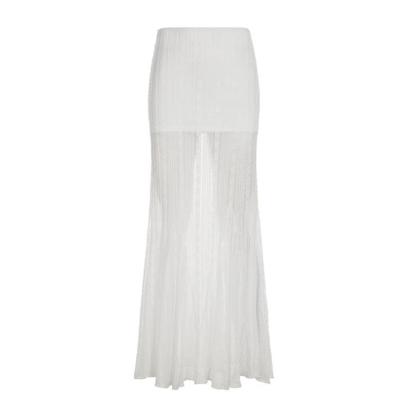 Sheer Panel Mermaid Skirt | LUNMUL