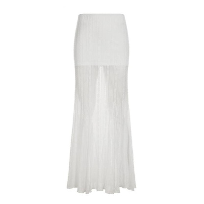 Sheer Panel Mermaid Skirt | LUNMUL
