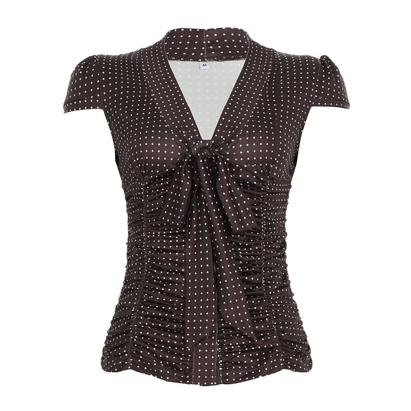 V-Neck Ruched Top | LUNMUL