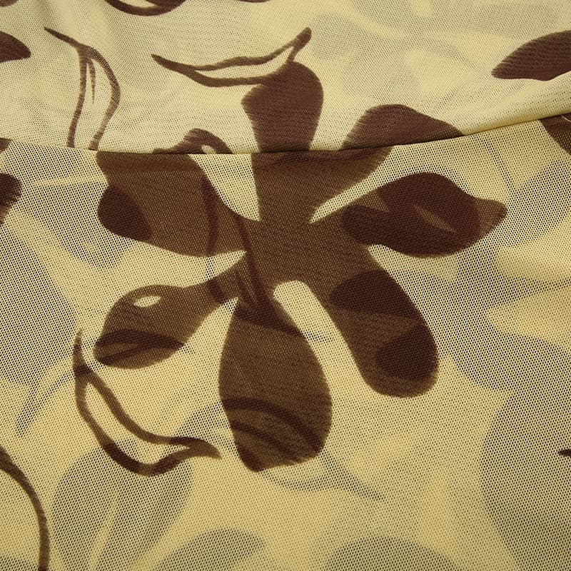 Abstract Print Slip Dress