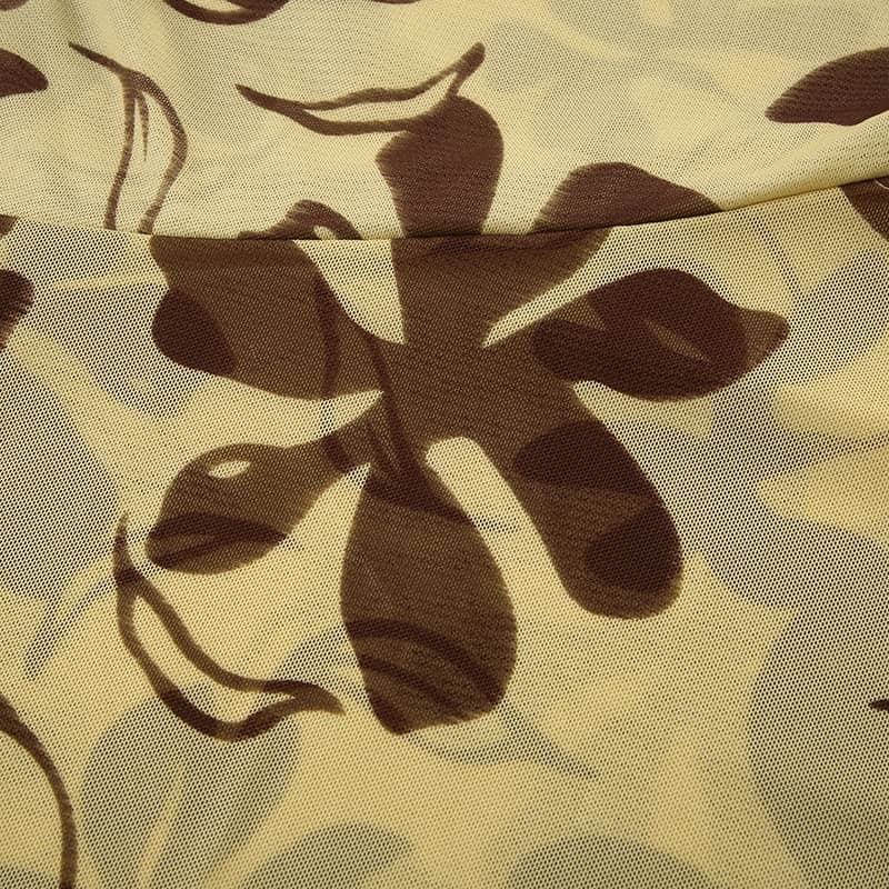 Abstract Print Slip Dress