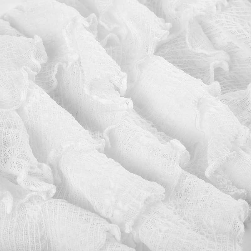 Lace Trim Tiered Skirt