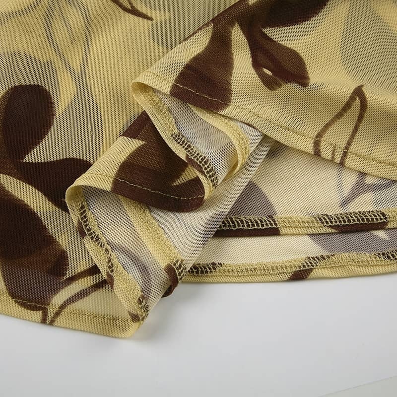 Abstract Print Slip Dress