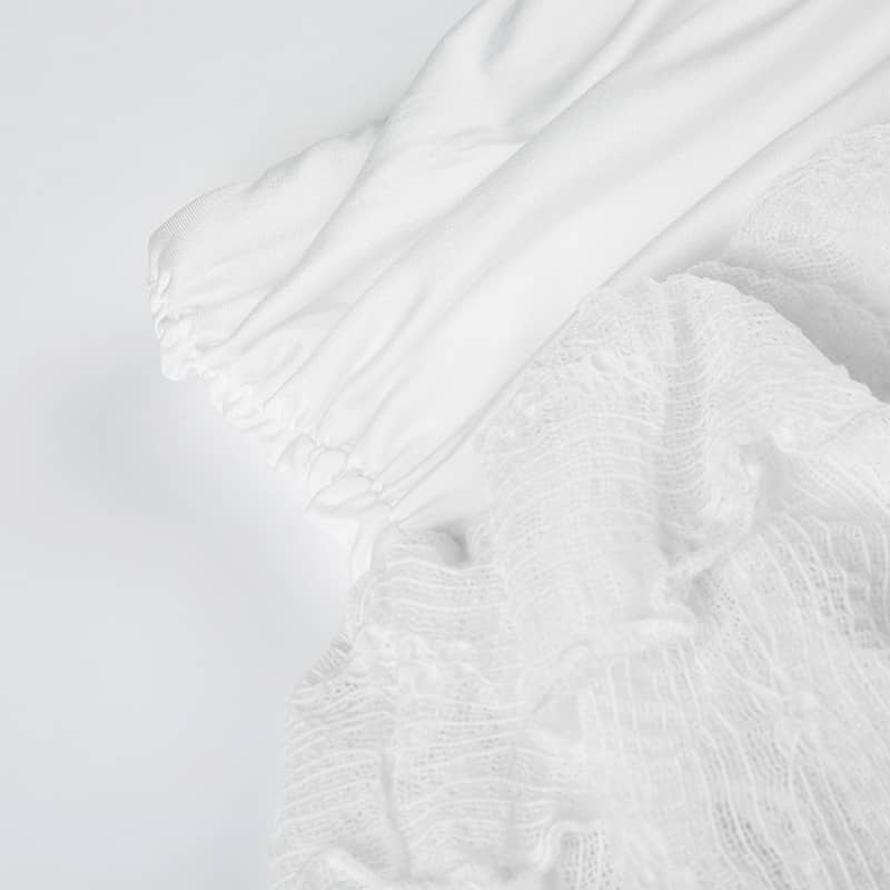 Lace Trim Tiered Skirt