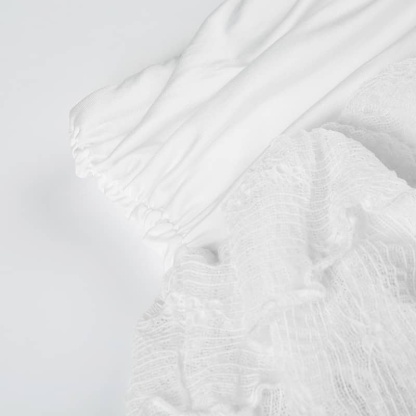 Lace Trim Tiered Skirt