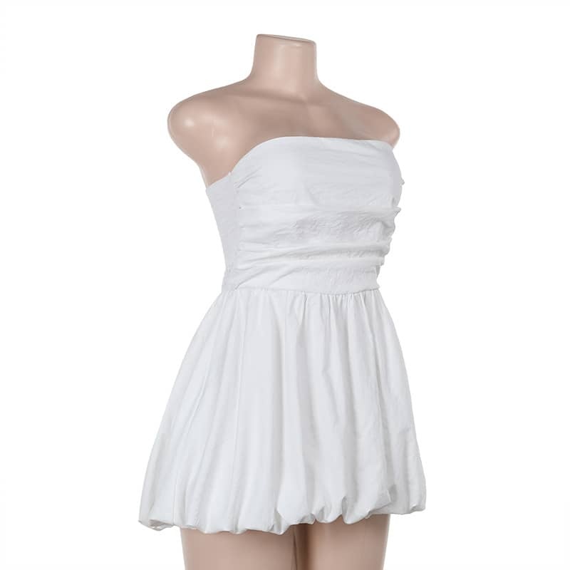 Backless ruched tube dress