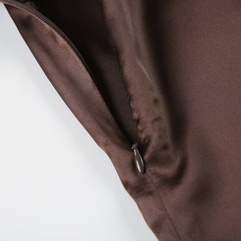 Mesh Panel Halter Dress