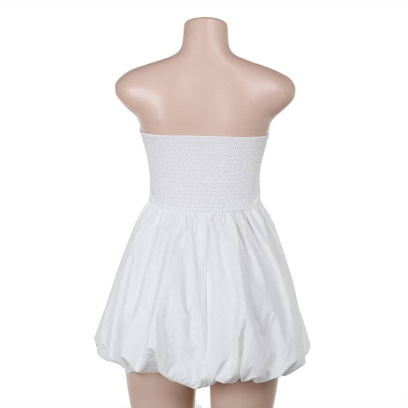 Backless ruched tube dress