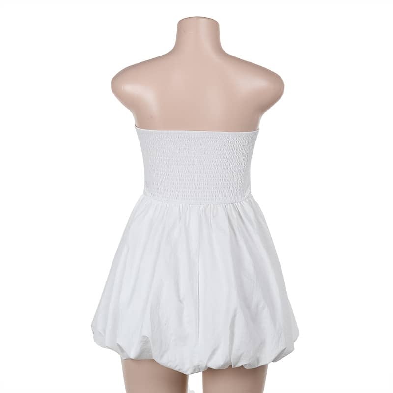 Backless ruched tube dress