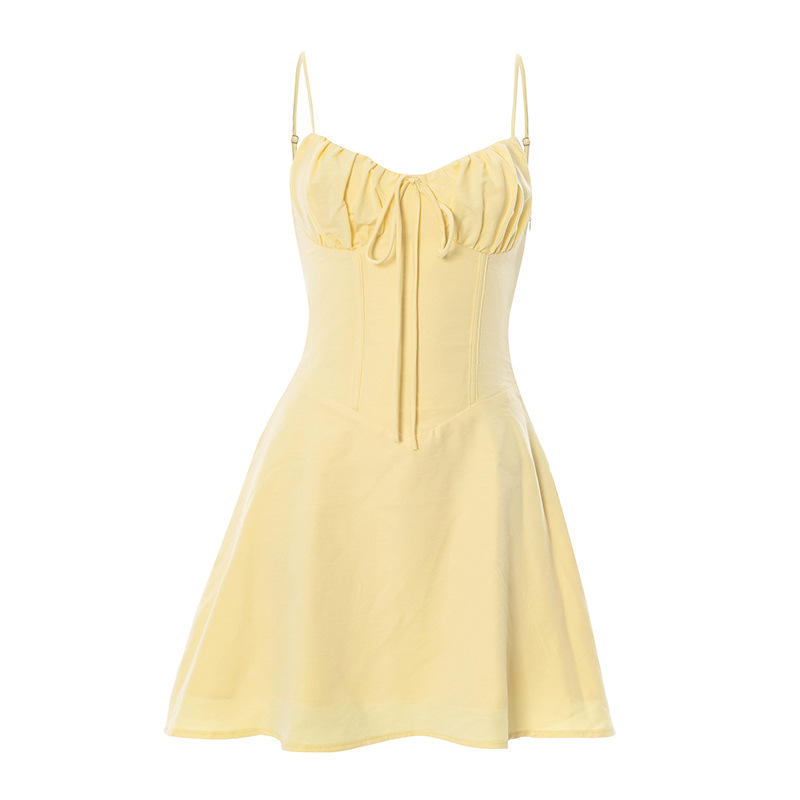 V-Neck Tie-Front Dress