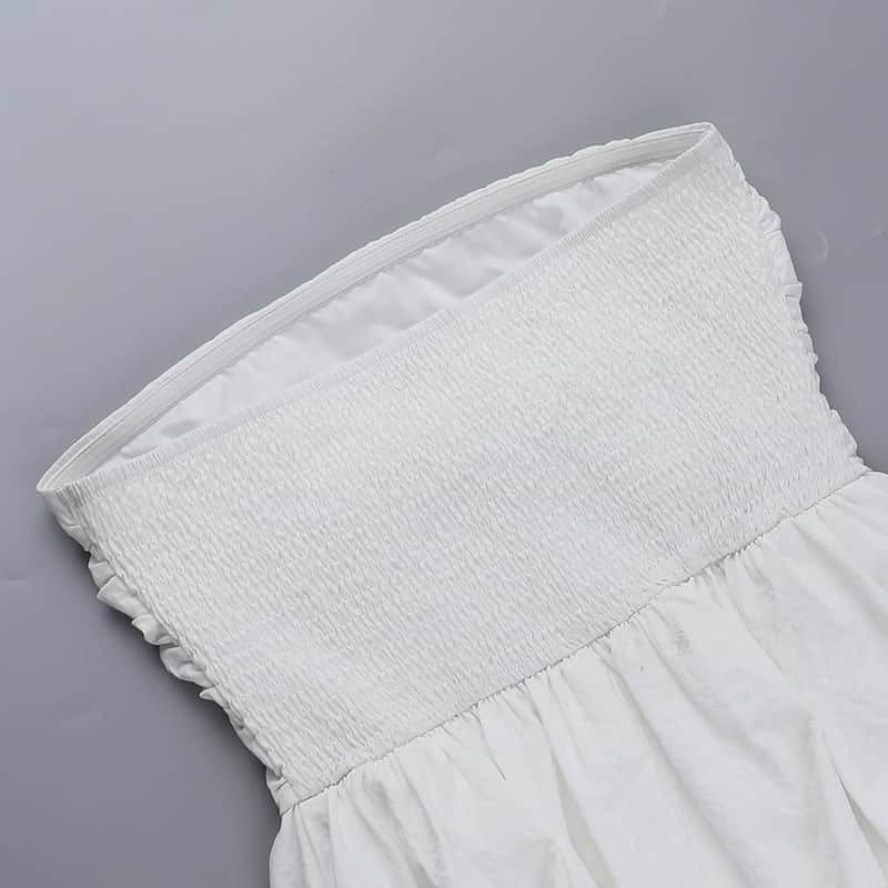 Backless ruched tube dress