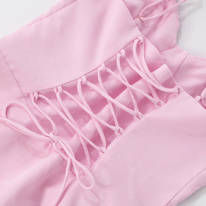 V-Neck Tie-Front Dress