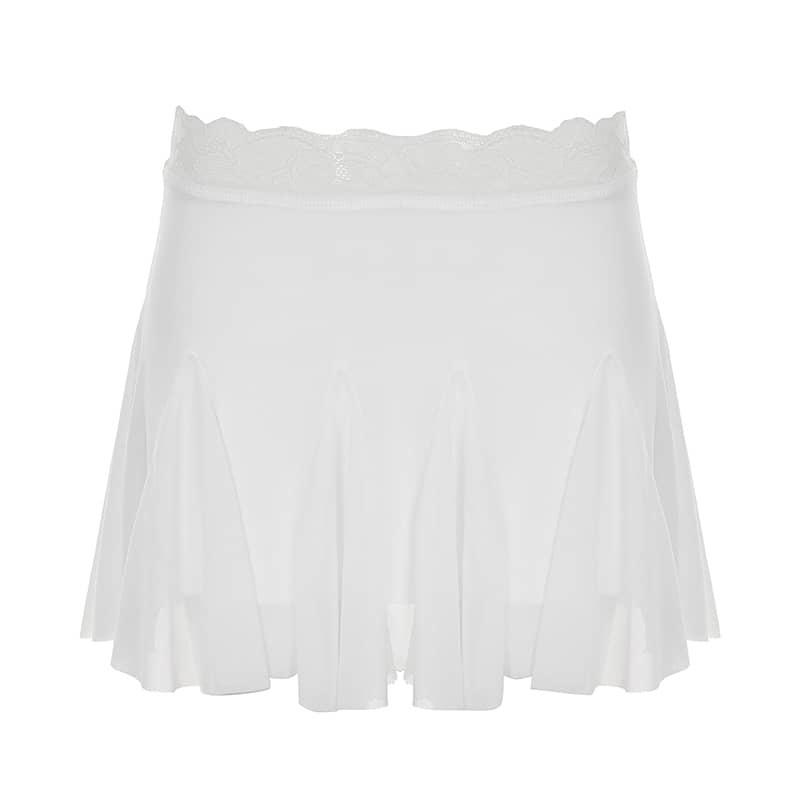 Lace Bustier & Mini Skirt Set