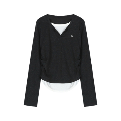 Two-Tone Layered T-Shirt