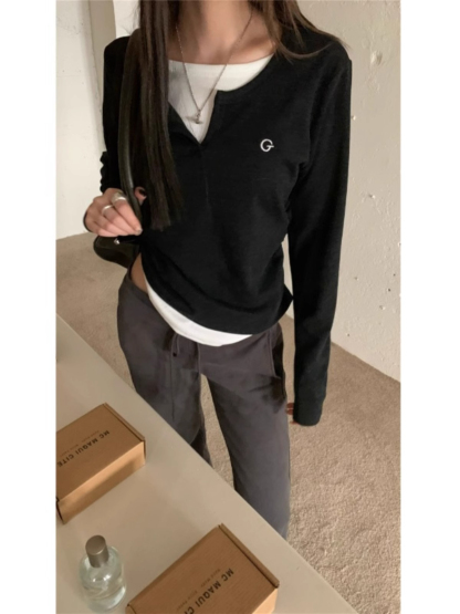 Two-Tone Layered T-Shirt