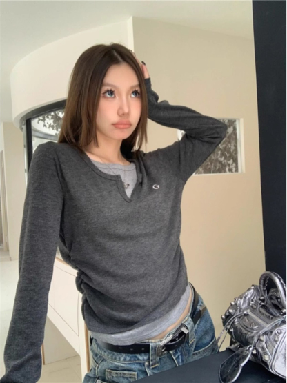 Two-Tone Layered T-Shirt