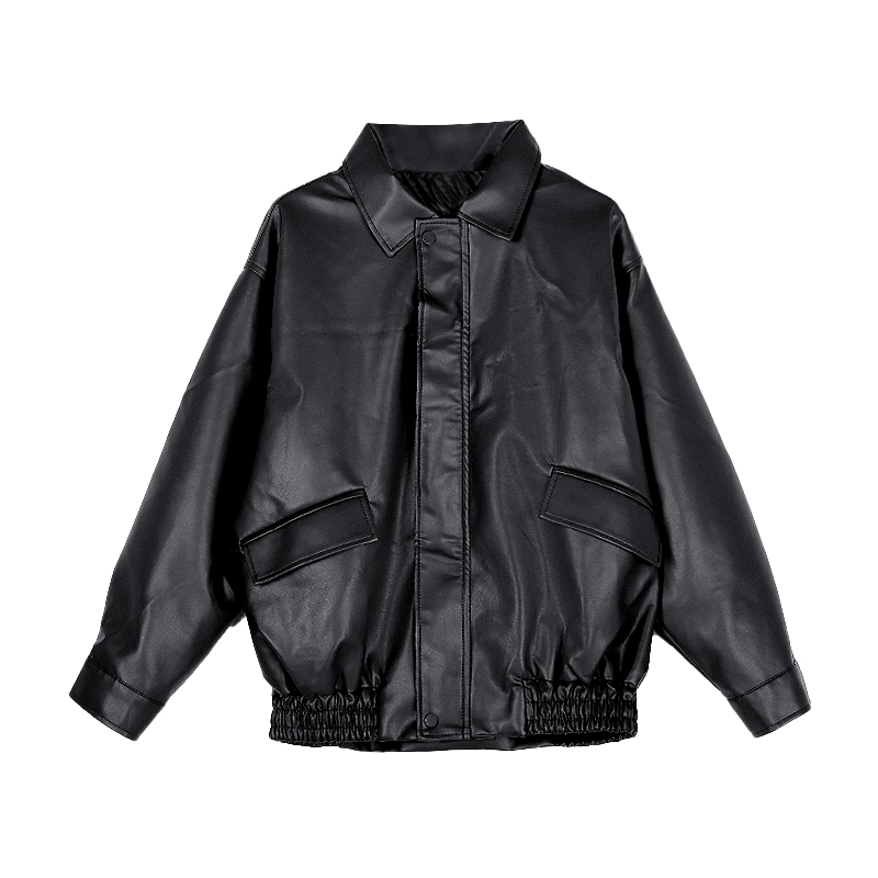 Vintage PU Leather Jacket | LUNMUL