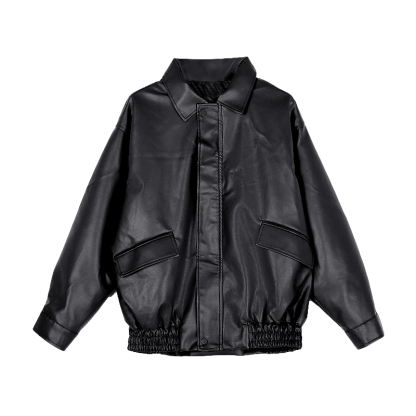 Vintage PU Leather Jacket | LUNMUL