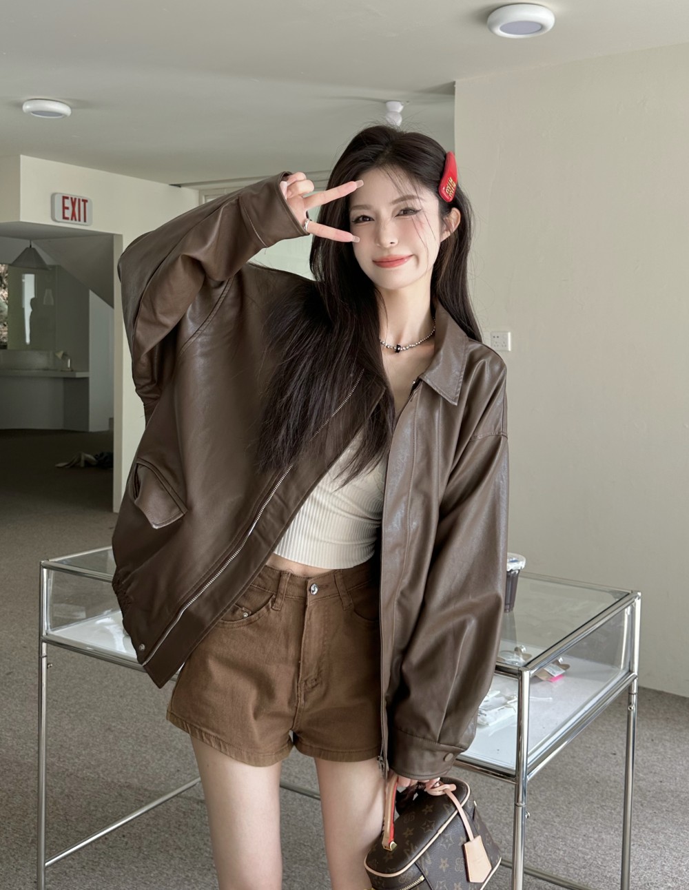 Vintage PU Leather Jacket