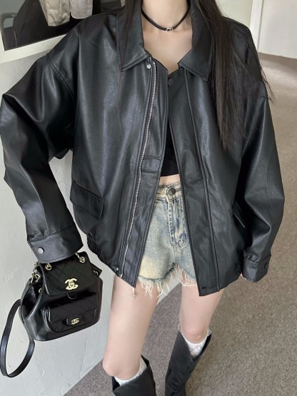 Vintage PU Leather Jacket