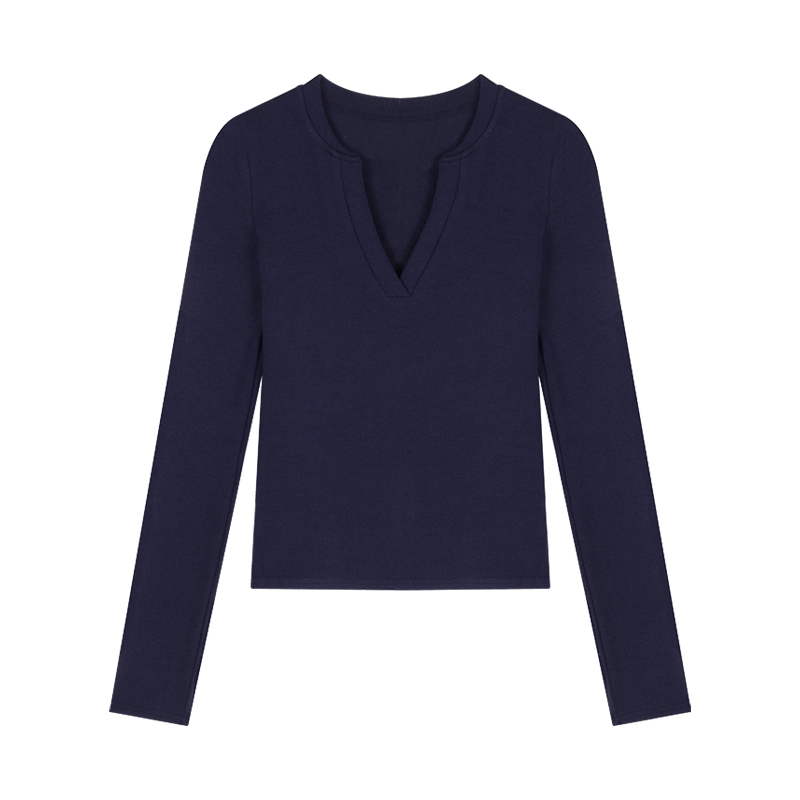 V-Neck Fitted Top | LUNMUL